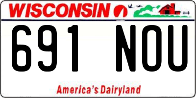 WI license plate 691NOU
