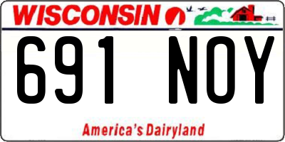 WI license plate 691NOY