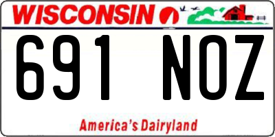 WI license plate 691NOZ