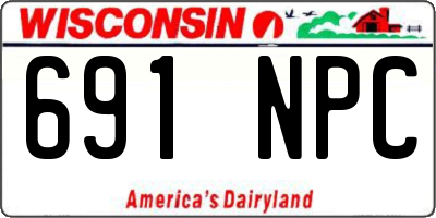 WI license plate 691NPC