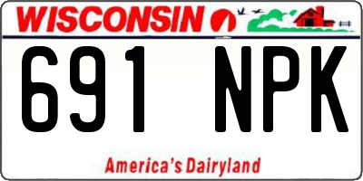 WI license plate 691NPK