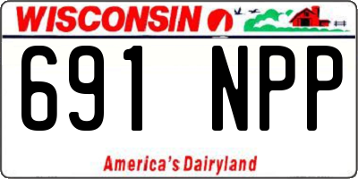 WI license plate 691NPP
