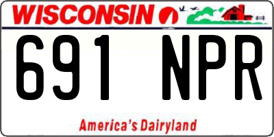 WI license plate 691NPR