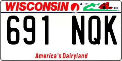 WI license plate 691NQK