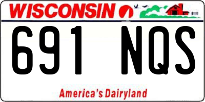 WI license plate 691NQS