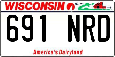 WI license plate 691NRD