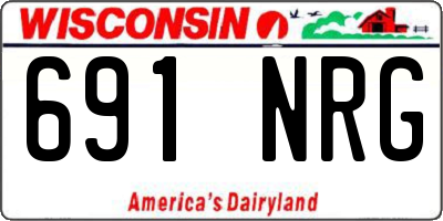WI license plate 691NRG