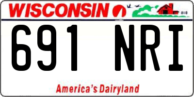 WI license plate 691NRI