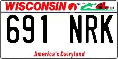 WI license plate 691NRK