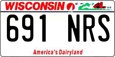 WI license plate 691NRS