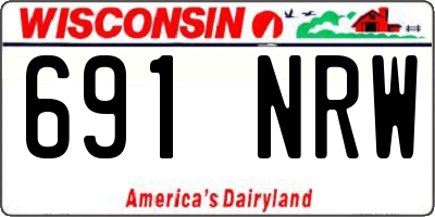 WI license plate 691NRW