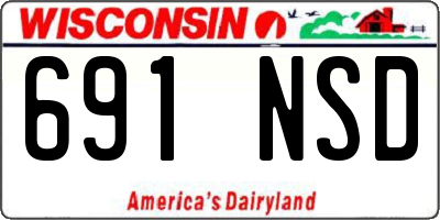 WI license plate 691NSD