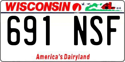 WI license plate 691NSF