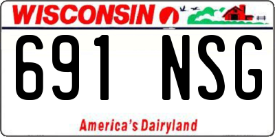 WI license plate 691NSG