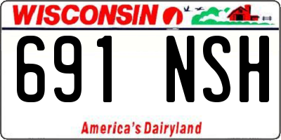 WI license plate 691NSH