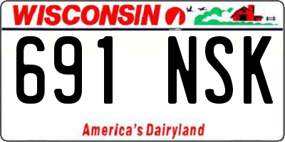 WI license plate 691NSK