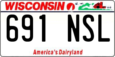 WI license plate 691NSL