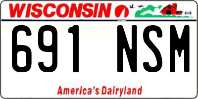 WI license plate 691NSM