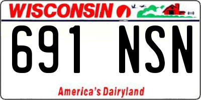 WI license plate 691NSN