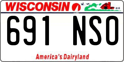 WI license plate 691NSO