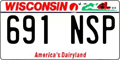 WI license plate 691NSP
