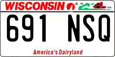 WI license plate 691NSQ