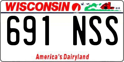 WI license plate 691NSS