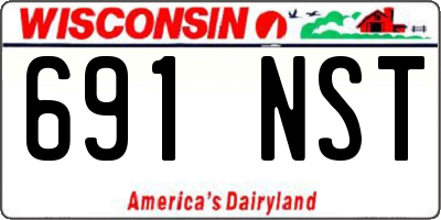 WI license plate 691NST