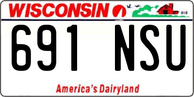 WI license plate 691NSU