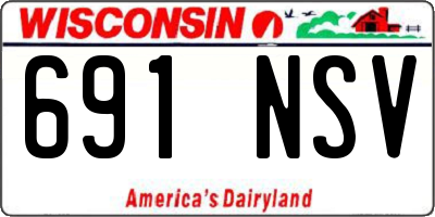 WI license plate 691NSV