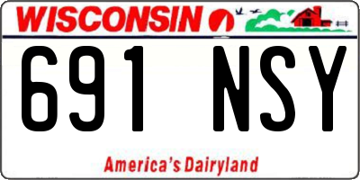 WI license plate 691NSY