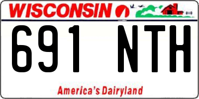 WI license plate 691NTH