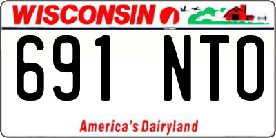 WI license plate 691NTO
