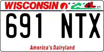 WI license plate 691NTX