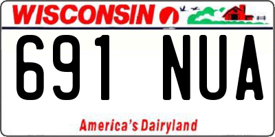 WI license plate 691NUA