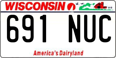 WI license plate 691NUC