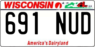 WI license plate 691NUD