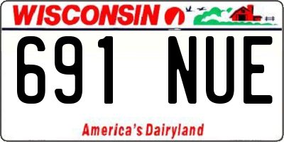 WI license plate 691NUE