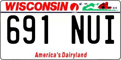 WI license plate 691NUI