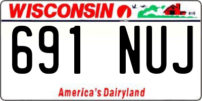 WI license plate 691NUJ