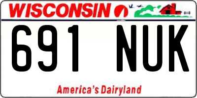 WI license plate 691NUK