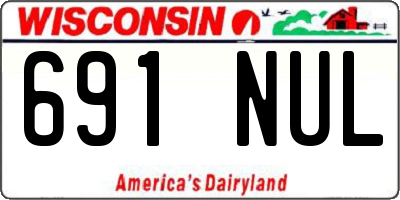 WI license plate 691NUL