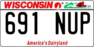 WI license plate 691NUP