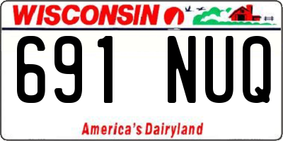 WI license plate 691NUQ