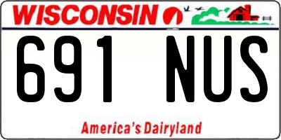 WI license plate 691NUS