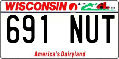 WI license plate 691NUT