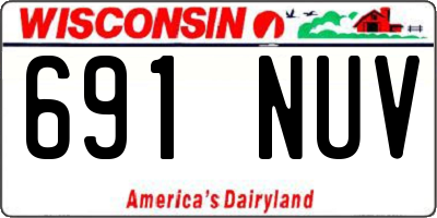 WI license plate 691NUV