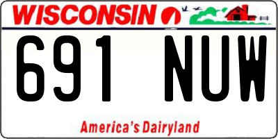 WI license plate 691NUW