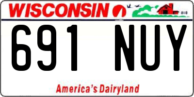 WI license plate 691NUY