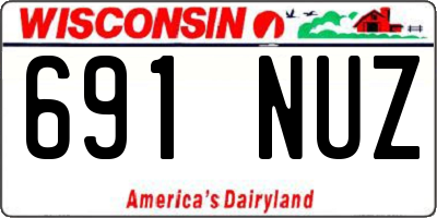 WI license plate 691NUZ